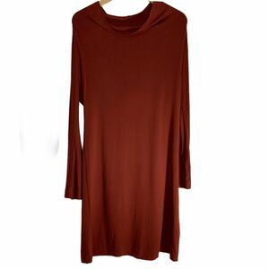 Oska red viscose long sleeve dress‎ size 4/6